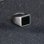 Onyx Black Men’s Luxury Jewelry Set – Necklace, Bracelet & Ring