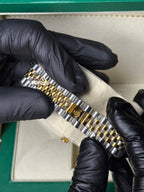 Rolex Datejust Two-Tone Black Dial Diamond Markers